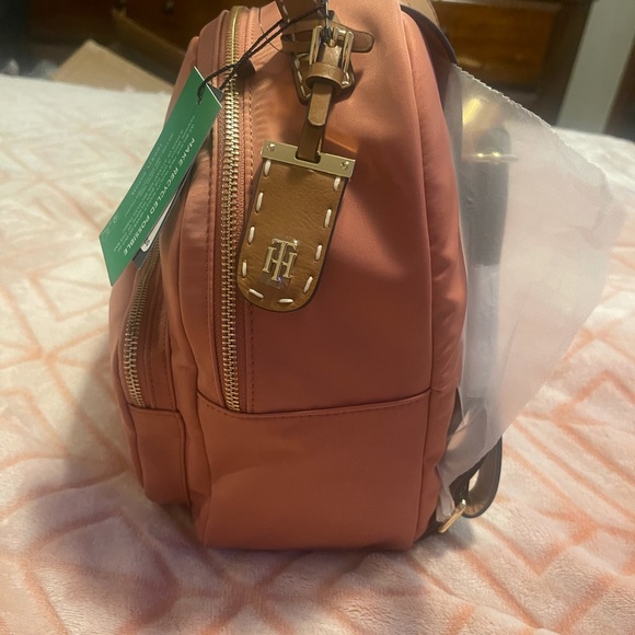 Adjustable backpack straps; twill lining; zip closure; gold hardware - Picture 9 of 13